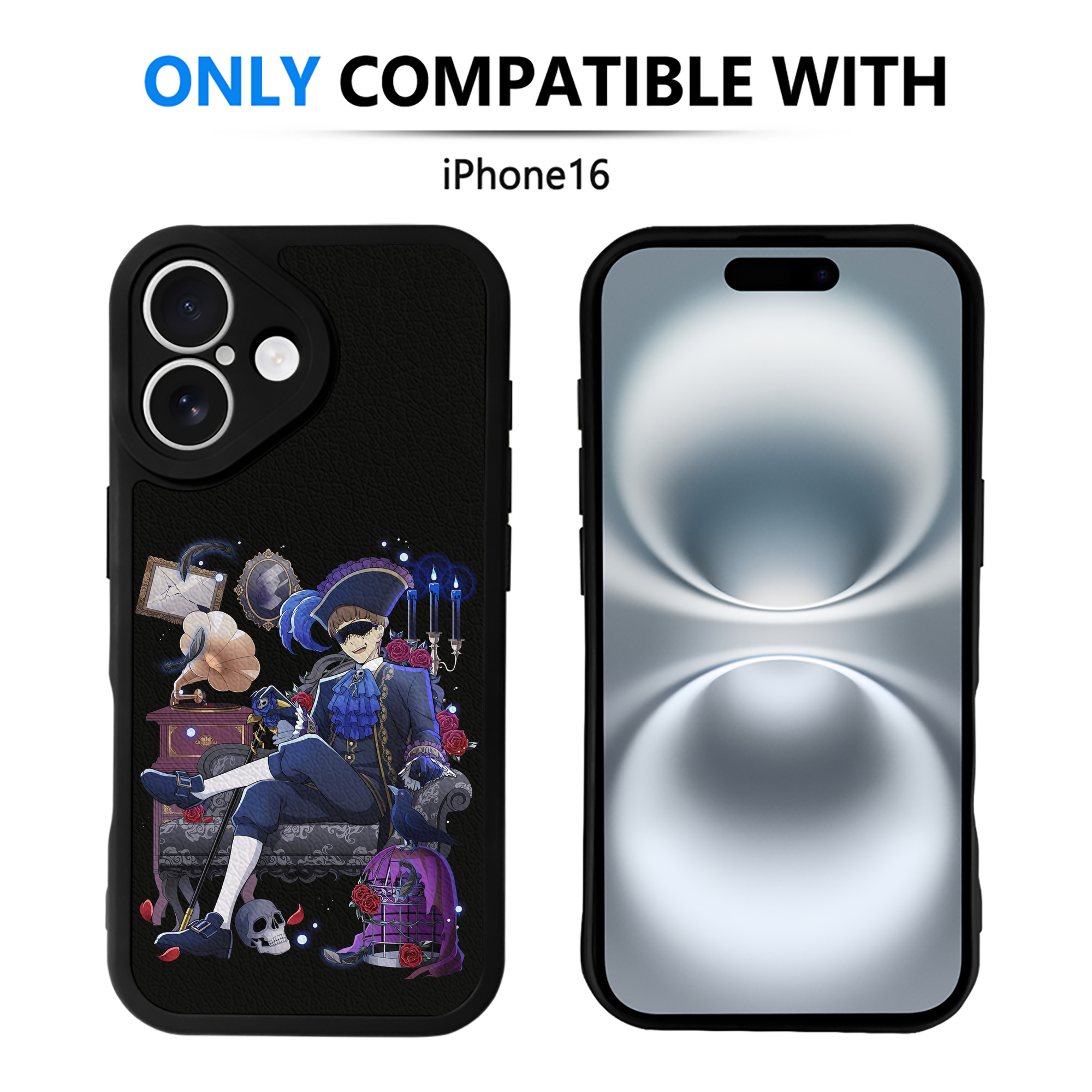（画像用） 文豪ストレイドッグス Bungo Stray Dogs 【iPhone 16シリーズ対応】シリコンスマホケース（レザー調） 材質：シリコン